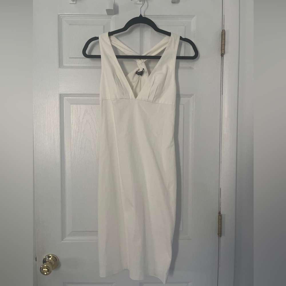 Vintage SS2005 Gucci Halter Midi Dress Off White Sz 40